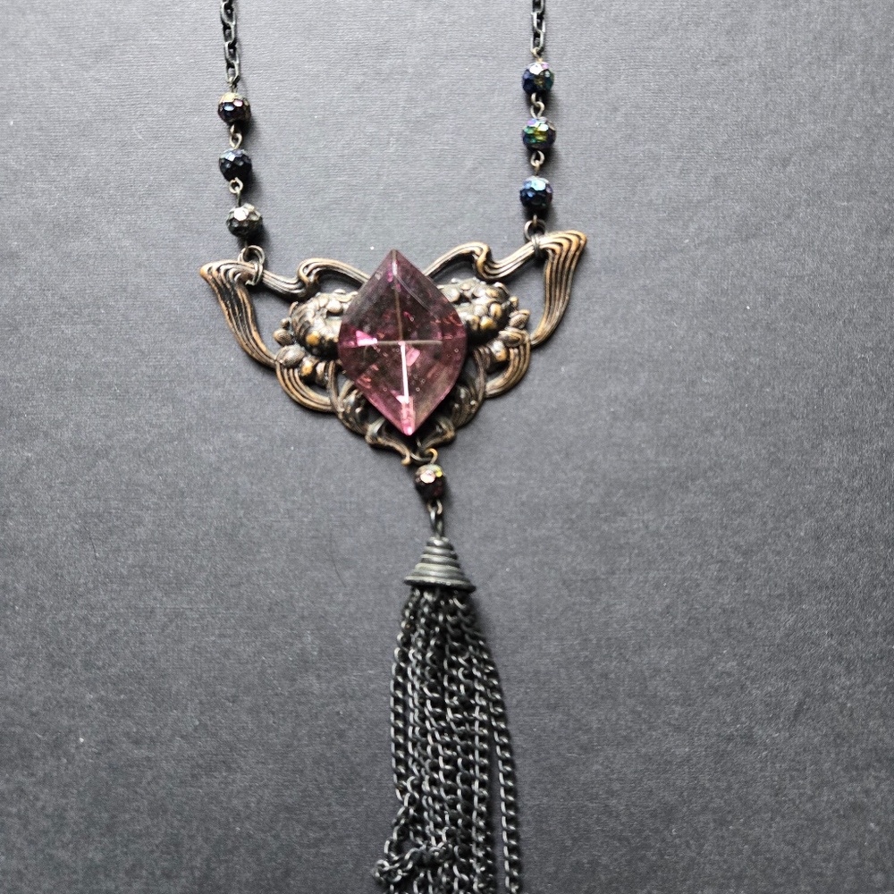 Bespoke Amethyst Statement Necklace - image 1